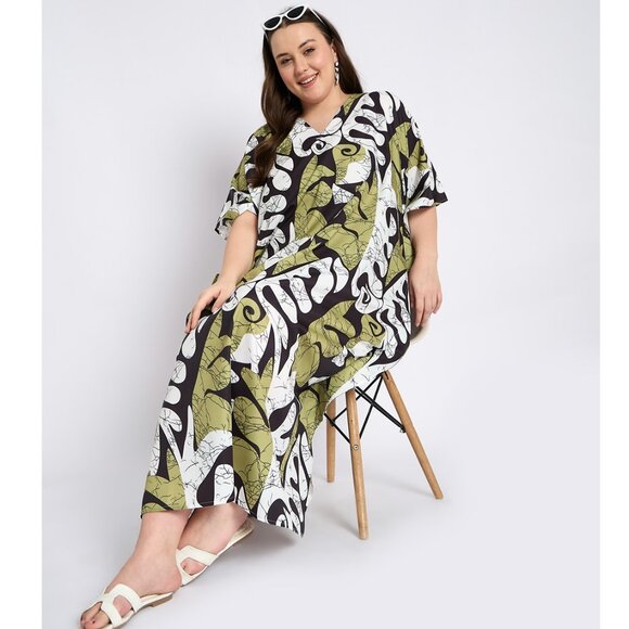 Gypsie Blu Women Plus Size Polyester Caftan Dress Long Maxi Kimono Dresses Gowns - Picture 7 of 7